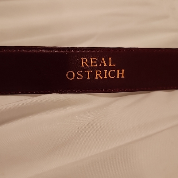Ostrich belt Fontanelli.  Made in Italy like new - Picture 5 of 7